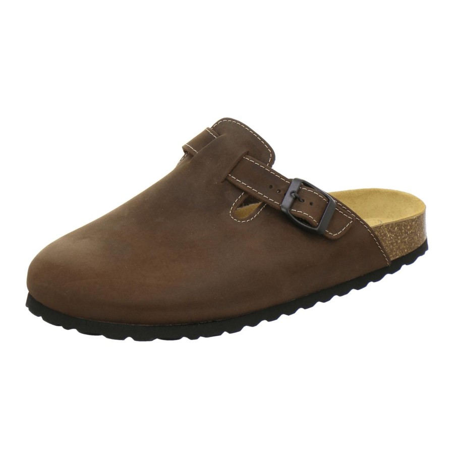 Herren AFS-Schuhe | Clogs Herren Leder Braun Tabak