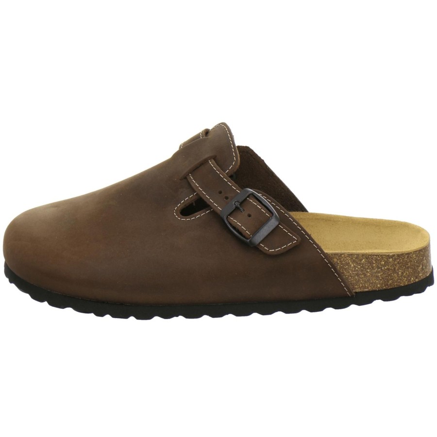 Herren AFS-Schuhe | Clogs Herren Leder Braun Tabak