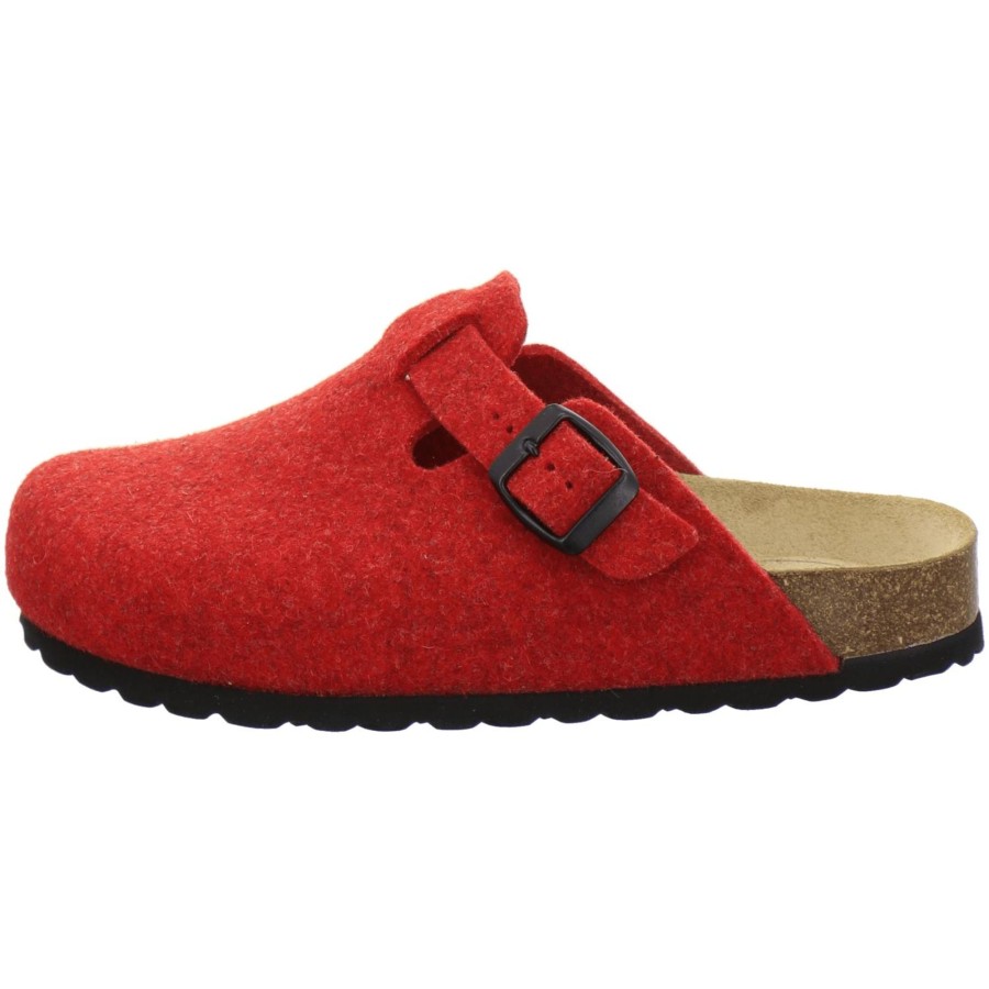 Frauen AFS-Schuhe | Filz Hausschuhe Damen Rot