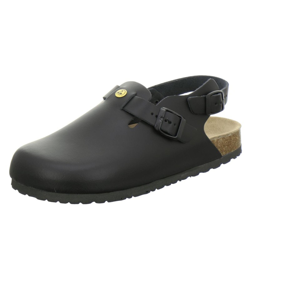 Herren AFS-Schuhe | Esd-Clogs Unisex Leder Schwarz