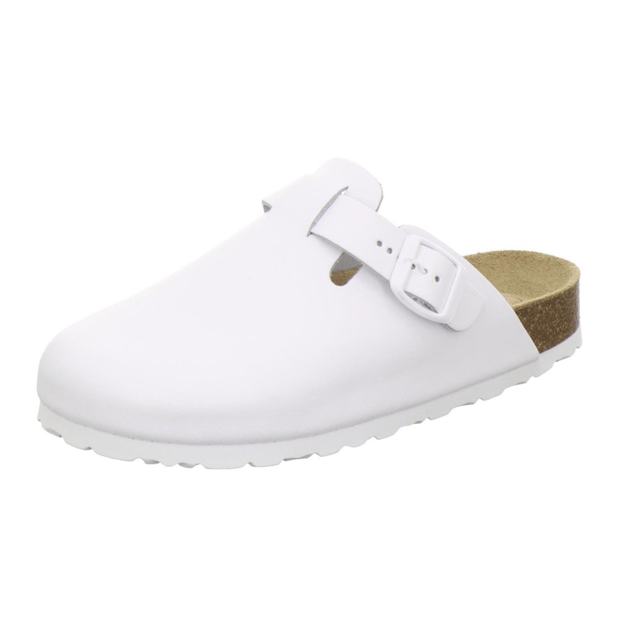 Frauen AFS-Schuhe | Clogs Damen Leder Weis