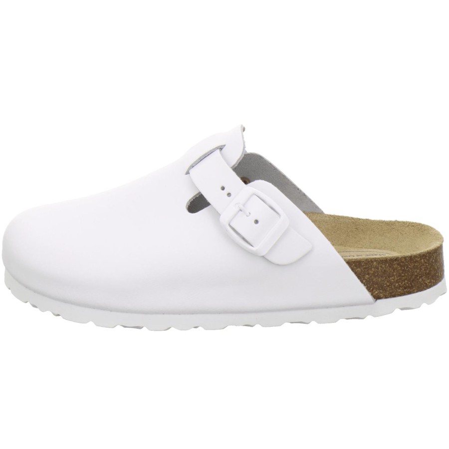 Frauen AFS-Schuhe | Clogs Damen Leder Weis