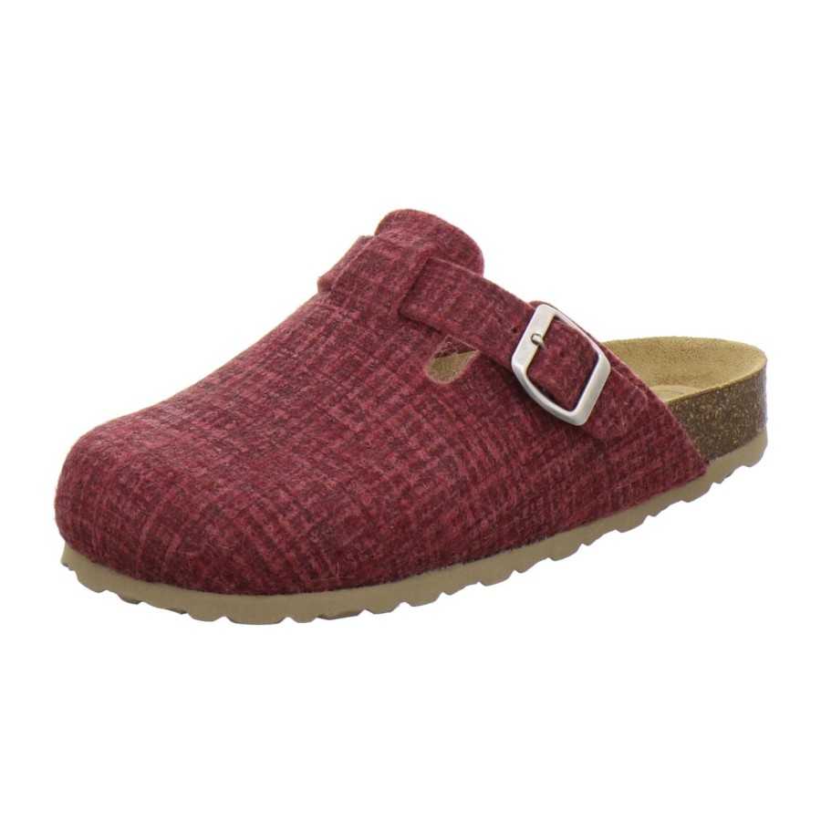 Frauen AFS-Schuhe | Filz Hausschuhe Damen Bordo