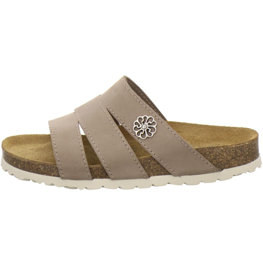 Frauen AFS-Schuhe | Pantoletten Damen Leder Sand