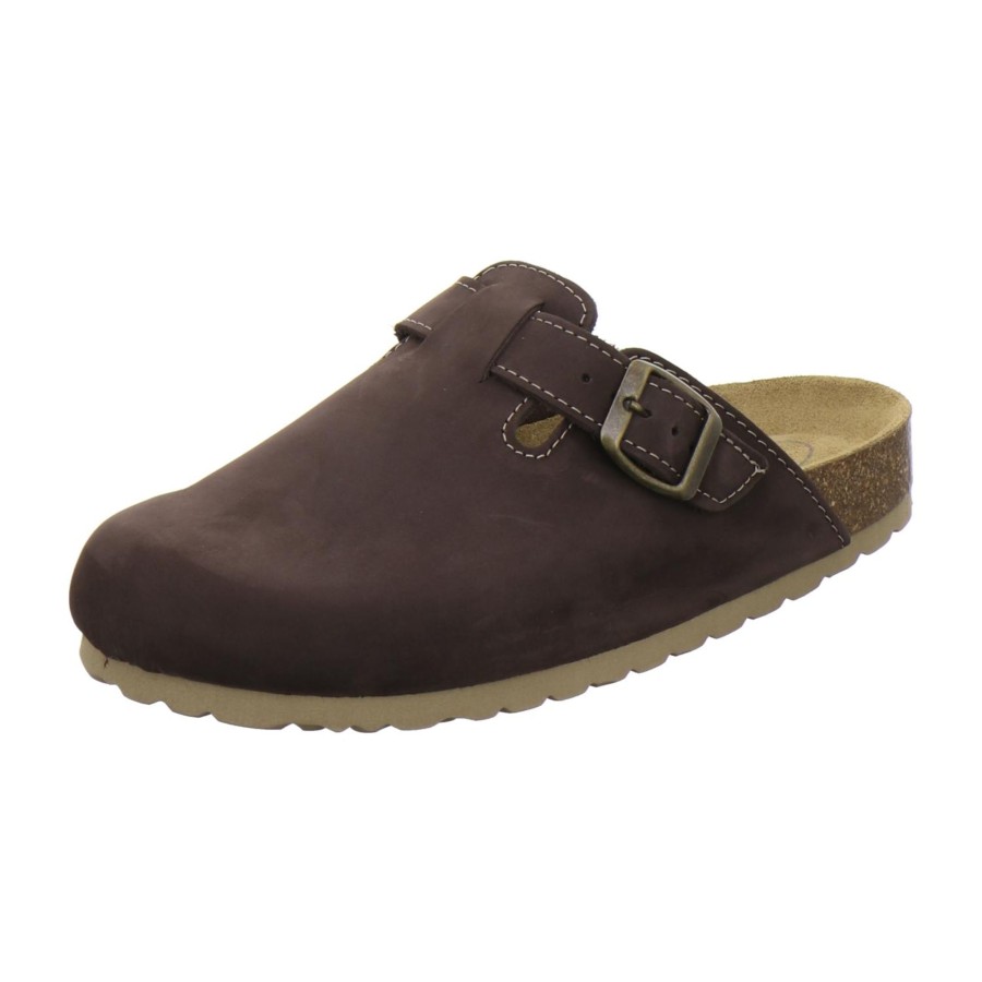 Frauen AFS-Schuhe | Clogs Damen Leder Mocca