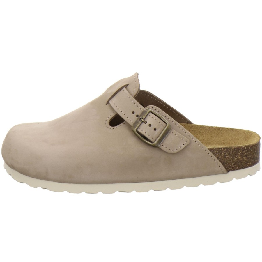 Frauen AFS-Schuhe | Clogs Damen Leder Sand