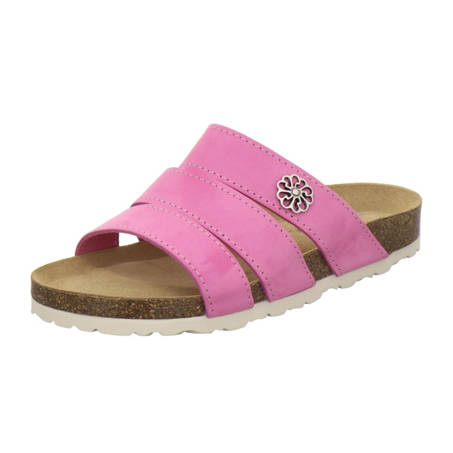 Frauen AFS-Schuhe | Pantoletten Damen Leder Fuchsia