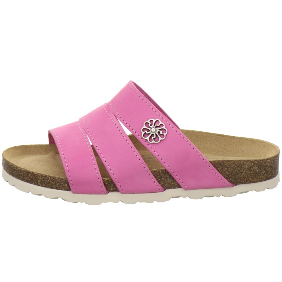 Frauen AFS-Schuhe | Pantoletten Damen Leder Fuchsia