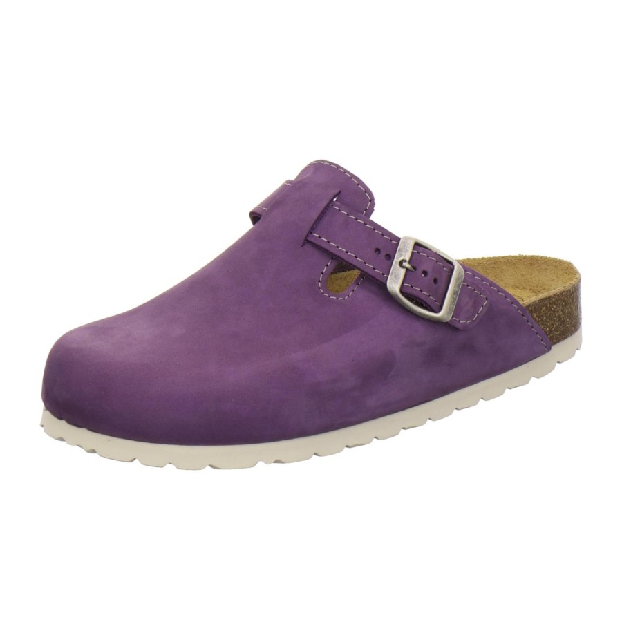 Frauen AFS-Schuhe | Clogs Damen Leder Lila