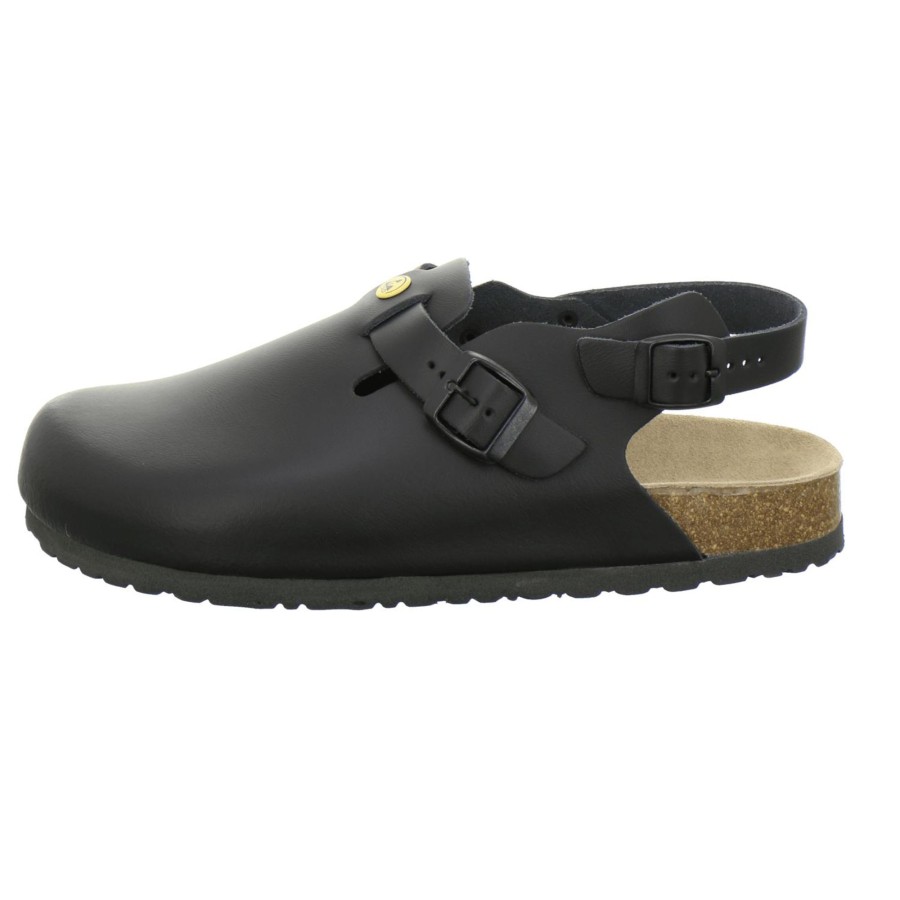 Frauen AFS-Schuhe | Esd-Clogs Unisex Leder Schwarz