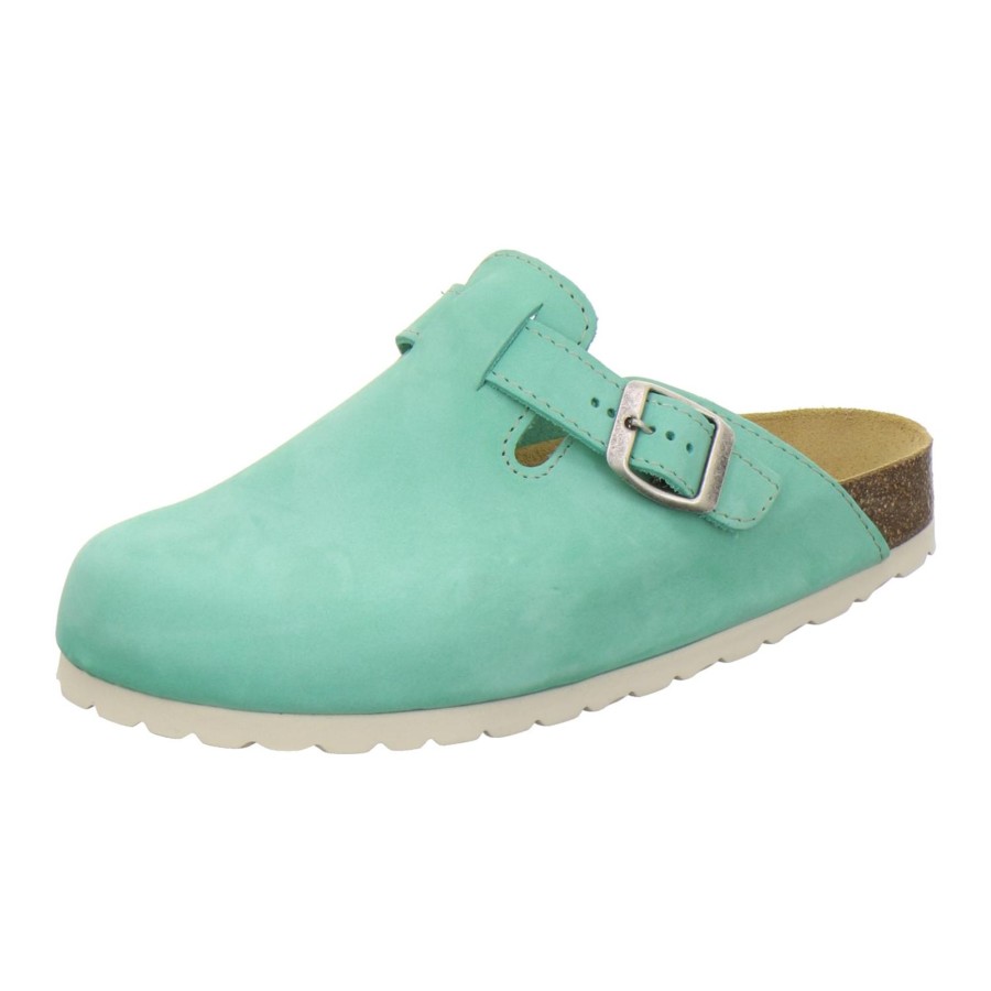 Frauen AFS-Schuhe | Clogs Damen Leder Mint