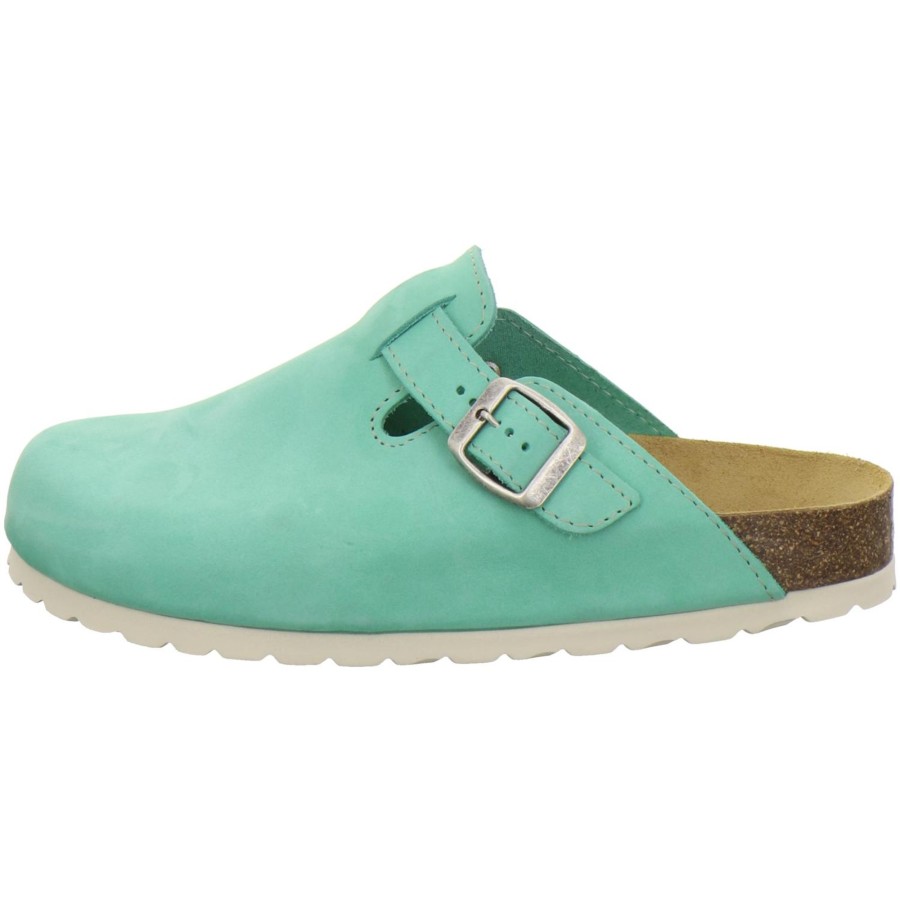 Frauen AFS-Schuhe | Clogs Damen Leder Mint