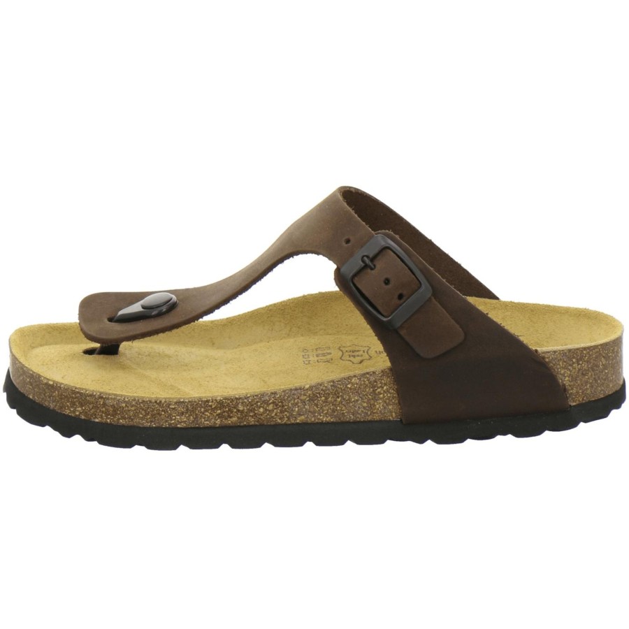 Frauen AFS-Schuhe | Zehensteg Sandalen Damen 210767 Mocca