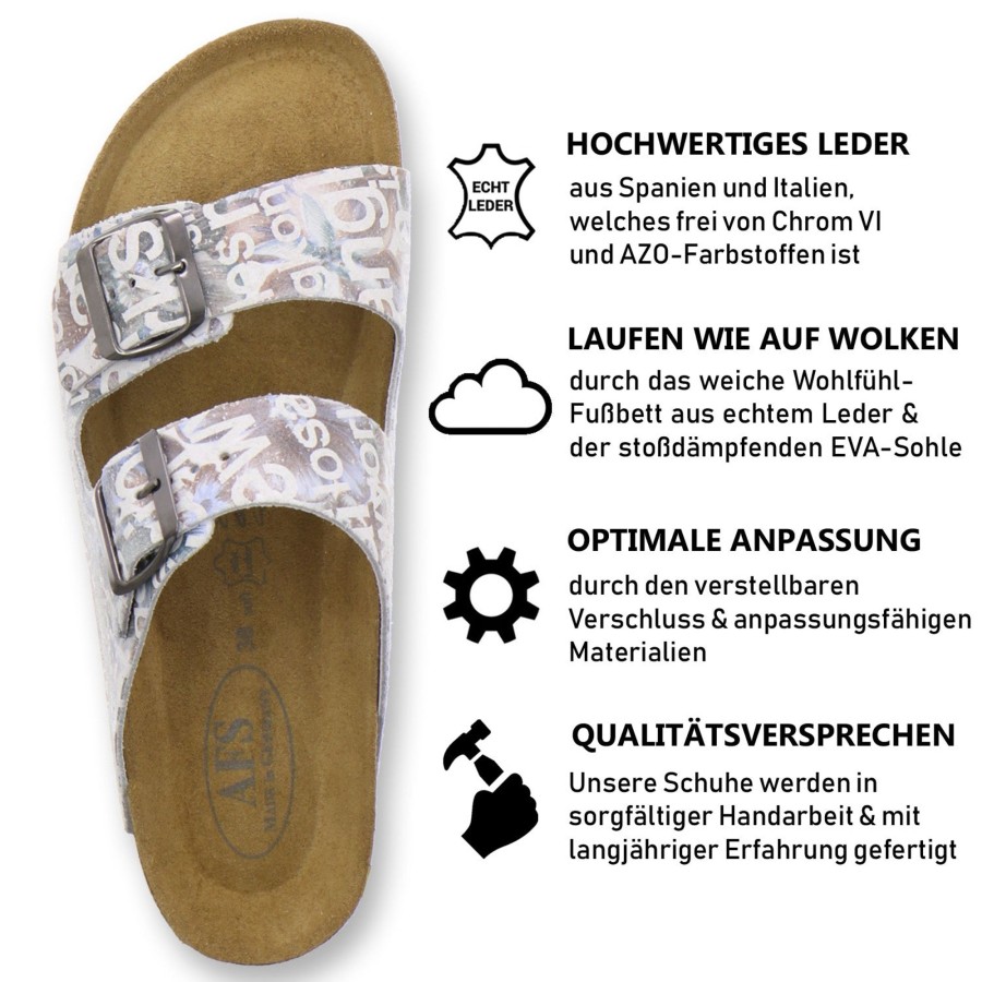 Frauen AFS-Schuhe | Pantoletten Damen Zweischnaller Sky Flower