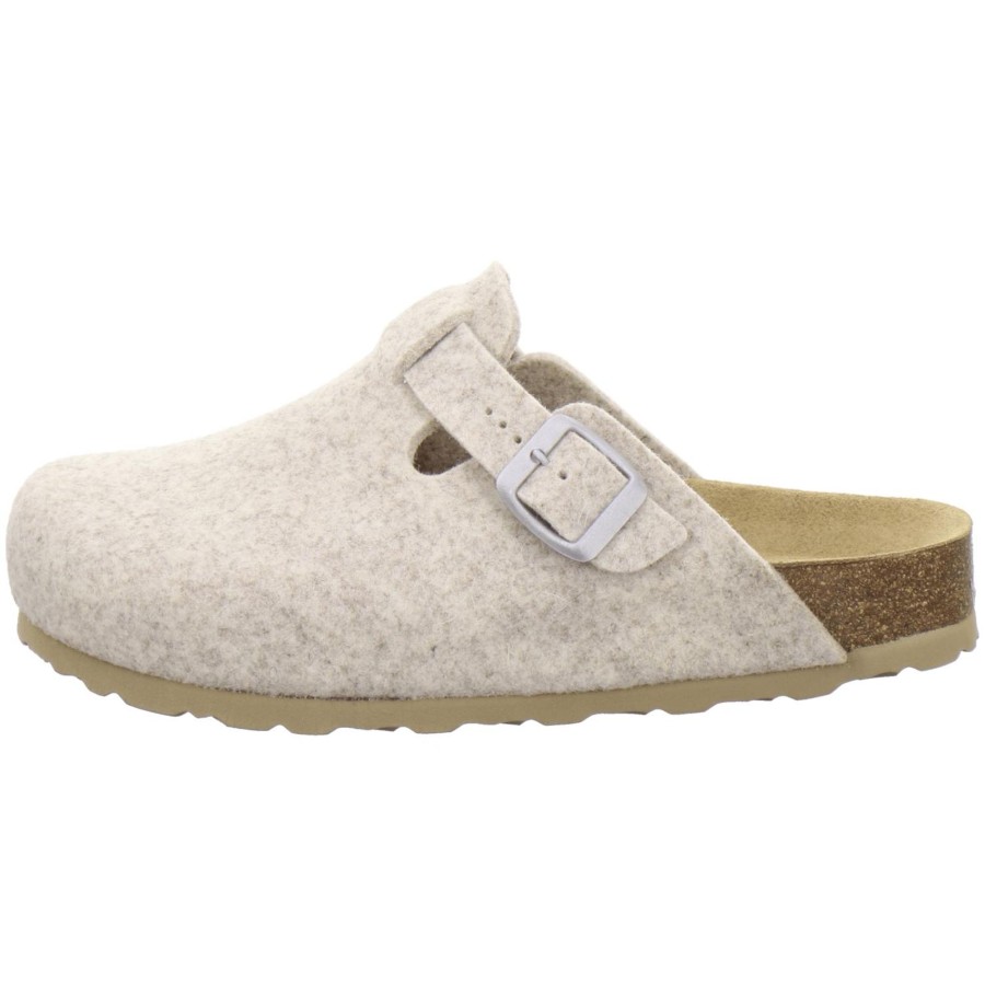 Frauen AFS-Schuhe | Filz Hausschuhe Damen Beige