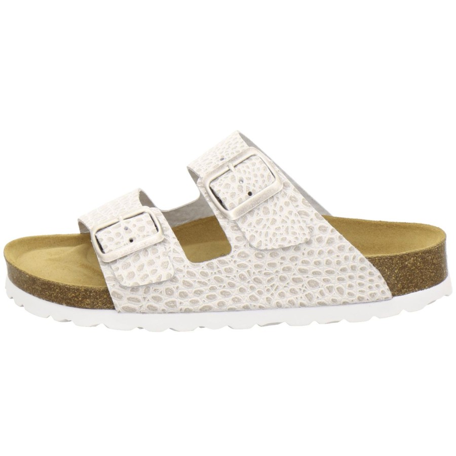 Frauen AFS-Schuhe | Pantoletten Damen Zweischnaller Beige-Crocco