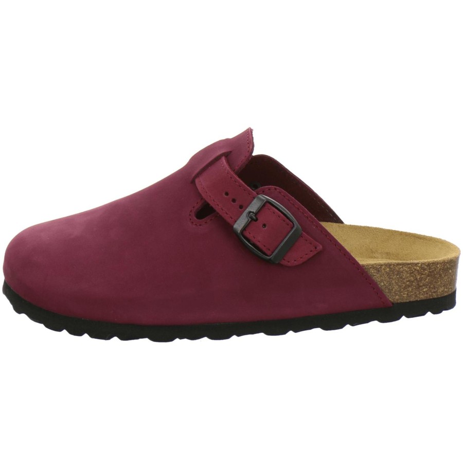 Frauen AFS-Schuhe | Clogs Damen Leder Beere